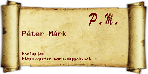 Péter Márk névjegykártya