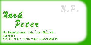 mark peter business card